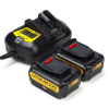 Startset: 2x DeWalt DCB182 XR Li-ion accu's + lader (18 V, 4.0 Ah, 123accu huismerk)
