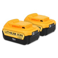Startset: 2x DeWalt DCB182 XR Li-ion accu's (18 V, 4.0 Ah, 123accu huismerk) ADE01193
