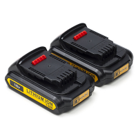 Startset: 2x DeWalt DCB183 XR Li-ion accu's (18 V, 1.5 Ah, 123accu huismerk)  ADE01146