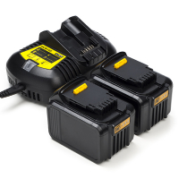 Startset: 2x DeWalt DCB184 XR Li-ion accu's + lader (18 V, 6.0 Ah, 123accu huismerk)  ADE01185