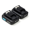 Startset: 2x Makita BL1021B CXT / 197396-9 accu's (12 V, 2.5 Ah, 123accu huismerk)