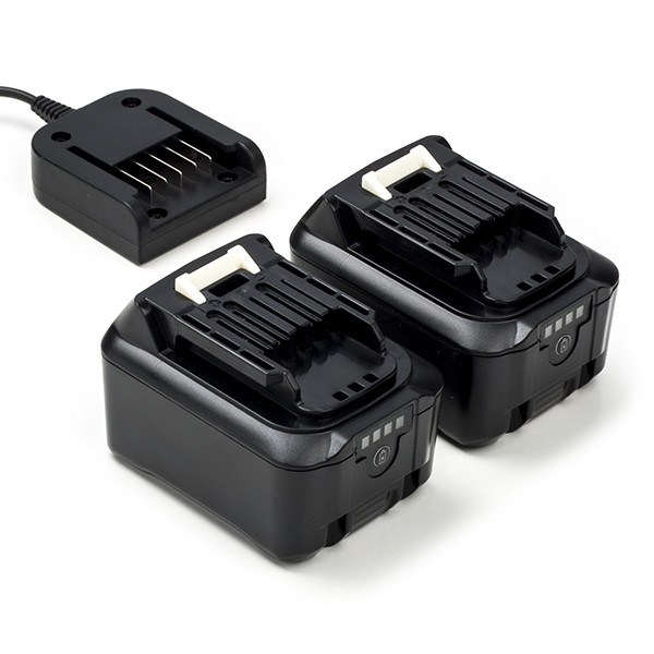 Startset: 2x Makita BL1041B CXT accu's + lader (12 V, 5.0 Ah, 123accu huismerk)  AMA00553 - 1