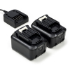 Startset: 2x Makita BL1041B CXT accu's + lader (12 V, 5.0 Ah, 123accu huismerk) AMA00553 - 1