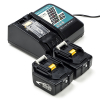 Startset: 2x Makita BL1430B / 14.4V LXT accu's + lader (14.4 V, 4.0 Ah, 123accu huismerk) AMA00675 - 1