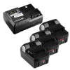 Startset: 3 stuks Hitachi - Hikoki BSL1850 / BSL1850MA accu's + lader (18 V, 5.0 Ah, Li-ion, 123accu huismerk) AHI00306 - 1