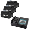 Startset: 3 stuks Makita BL4020 XGT / 40V Max / 191L29-0 accu's + oplader (40 V, 2.0 Ah, 123accu huismerk) AMA00883 - 1