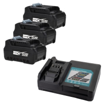 Startset: 3 stuks Makita BL4025 XGT / 40V Max / 191B36-3 accu's + oplader (40 V, 2.5 Ah, 123accu huismerk) AMA00886