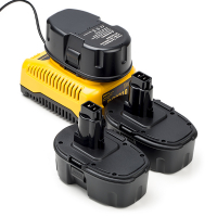 Startset: 3x DeWalt 18V XRP / DE9095 accu's + lader (18 V, 2.0 Ah, 123accu huismerk)  ADE01156