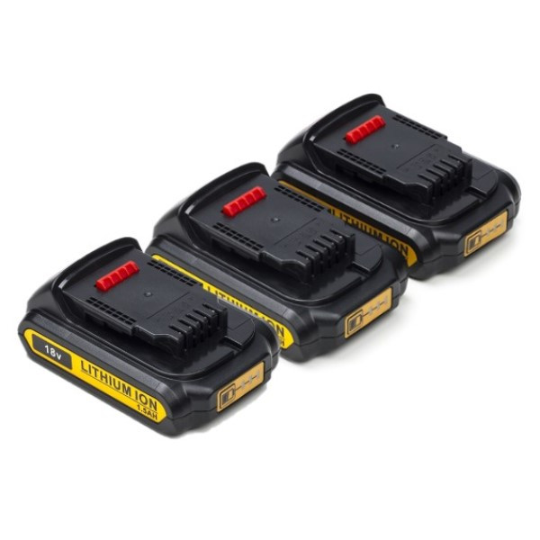 Startset: 3x DeWalt DCB183 XR Li-ion accu's (18 V, 1.5 Ah, 123accu huismerk)  ADE01147 - 1