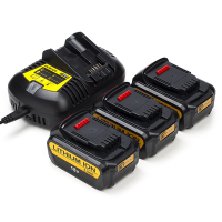 Startset: 3x DeWalt DCB184 XR Li-ion accu's + lader (18 V, 5.0 Ah, 123accu huismerk)  ADE01211