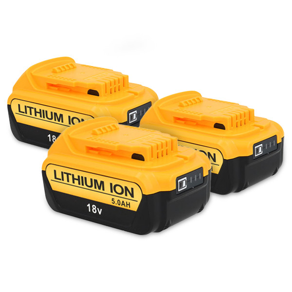 Startset: 3x DeWalt DCB184 XR Li-ion accu's (18 V, 5.0 Ah, 123accu huismerk) ADE01206 - 1