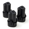Startset: 3x Makita BL1013 / 196066-7 accu's (10.8 V, 3.0 Ah, 123accu huismerk)