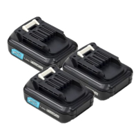 Startset: 3x Makita BL1021B CXT / 197396-9 accu's (12 V, 1.5 Ah, 123accu huismerk) AMA00538