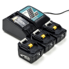 Startset: 3x Makita BL1430B / 14.4V LXT accu's + lader (14.4 V, 3.0 Ah, 123accu huismerk) AMA00646 - 1