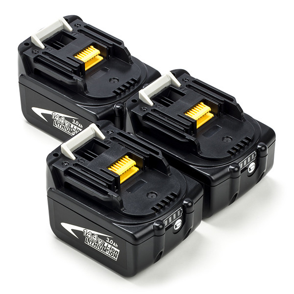 Startset: 3x Makita BL1430B / 14.4V LXT accu's (14.4 V, 3.0 Ah, 123accu huismerk)  AMA00687 - 1