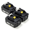 Startset: 3x Makita BL1850B / 18V LXT accu's (18 V, 5.0 Ah, 123accu huismerk)