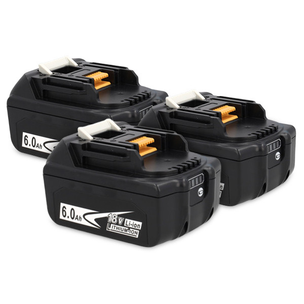 Startset: 3x Makita BL1860B / 18V LXT accu's (18 V, 6.0 Ah, 123accu huismerk) AMA00696 - 1