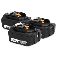 Startset: 3x Makita BL1860B / 18V LXT accu's (18 V, 6.0 Ah, 123accu huismerk) AMA00696