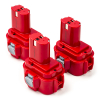 Startset: 3x Makita PA09 / 9120 / 9133 / 9134 accu's (9.6 V, 3.0 Ah, 123accu huismerk)