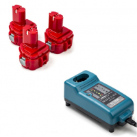 Set van 3 accu's + lader