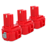 Startset: 3x Makita PA12 / 1220 / 1233 / 1234 accu's (12 V, 3.0 Ah, 123accu huismerk) AMA00526