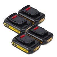 Startset: 4x DeWalt DCB183 XR Li-ion accu's (18 V, 1.5 Ah, 123accu huismerk)  ADE01149