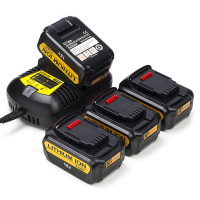 Startset: 4x DeWalt DCB184 XR Li-ion accu's + lader (18 V, 5.0 Ah, 123accu huismerk)  ADE01201