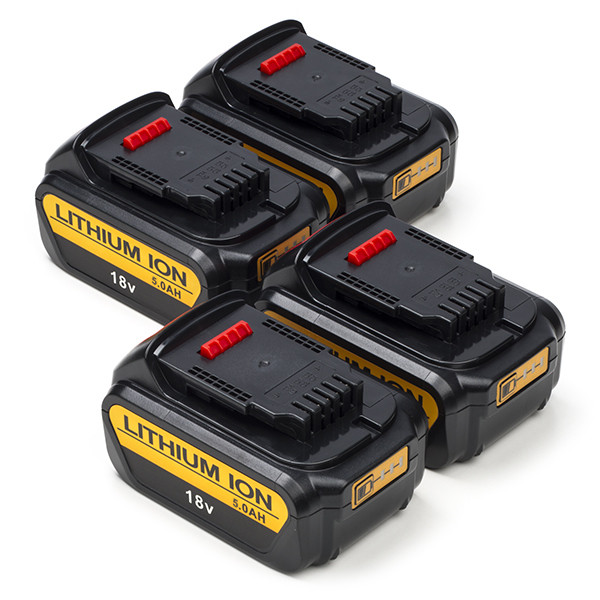 Startset: 4x DeWalt DCB184 XR Li-ion accu's (18 V, 5.0 Ah, 123accu huismerk)  ADE01186 - 1
