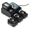 Startset: 4x Makita BL1415N / 14.4V LXT accu's + lader (14.4 V, 2.0 Ah, 123accu huismerk) AMA00642 - 1