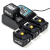 Startset: 4x Makita BL1430B / 14.4V LXT accu's + lader (14.4 V, 4.0 Ah, 123accu huismerk) AMA00683 - 1