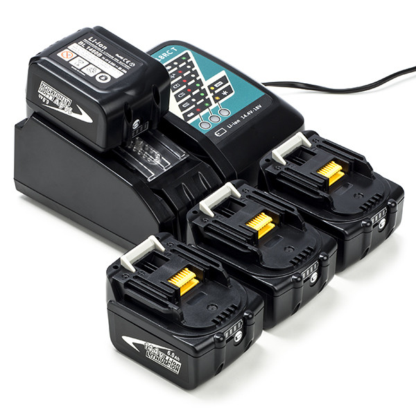 Startset: 4x Makita BL1460A / 14.4V LXT accu's + lader (14.4 V, 6.0 Ah, 123accu huismerk)  AMA00652 - 1