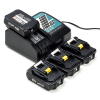 Startset: 4x Makita BL1815N / 18V LXT accu's + lader (18 V, 1.5 Ah, 123accu huismerk) AMA00706 - 1