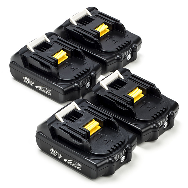 Startset: 4x Makita BL1815N / 18V LXT accu's (18 V, 1.5 Ah, 123accu huismerk)  AMA00654 - 1