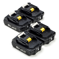 Startset: 4x Makita BL1820B / 18V LXT accu's (18 V, 2.0 Ah, 123accu huismerk)  AMA00672