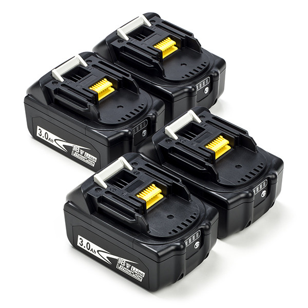 Startset: 4x Makita BL1830B / 18V LXT accu's (18 V, 3.0 Ah, 123accu huismerk)  AMA00664 - 1