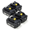 Startset: 4x Makita BL1830B / 18V LXT accu's (18 V, 3.0 Ah, 123accu huismerk)