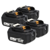 Startset: 4x Makita BL1830B / 18V LXT accu's (18 V, 3.0 Ah, 123accu huismerk)