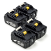 Startset: 4x Makita BL1840B / 18V LXT accu's (18 V, 4.0 Ah, 123accu huismerk)