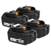 Startset: 4x Makita BL1840B / 18V LXT accu's (18 V, 4.0 Ah, 123accu huismerk)