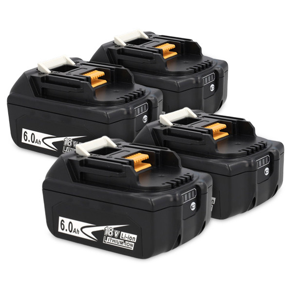 Startset: 4x Makita BL1860B / 18V LXT accu's (18 V, 6.0 Ah, 123accu huismerk) AMA00695 - 1