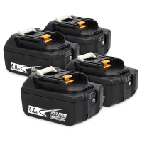 Startset: 4x Makita BL1860B / 18V LXT accu's (18 V, 6.0 Ah, 123accu huismerk) AMA00695