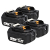 Startset: 4x Makita BL1860B / 18V LXT accu's (18 V, 6.0 Ah, 123accu huismerk)