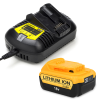 Startset: DeWalt DCB182 XR Li-ion accu + lader (18 V, 4.0 Ah, 123accu huismerk) ADE01184