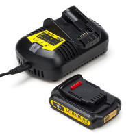 Startset: DeWalt DCB183 XR Li-ion accu + lader (18 V, 1.5 Ah, 123accu huismerk)  ADE01150