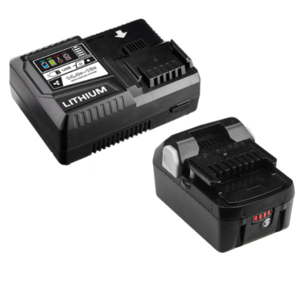 Startset: Hitachi - Hikoki BSL1850 / BSL1850MA accu + lader (18 V, 5.0 Ah, Li-ion, 123accu huismerk) AHI00304 - 1