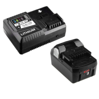 Startset: Hitachi - Hikoki BSL1850 / BSL1850MA accu + lader (18 V, 6.0 Ah, Li-ion, 123accu huismerk) AHI00308