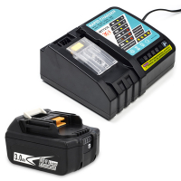 Startset: Makita BL1830B / 18V LXT accu + lader (18 V, 3.0 Ah, 123accu huismerk) AMA00503