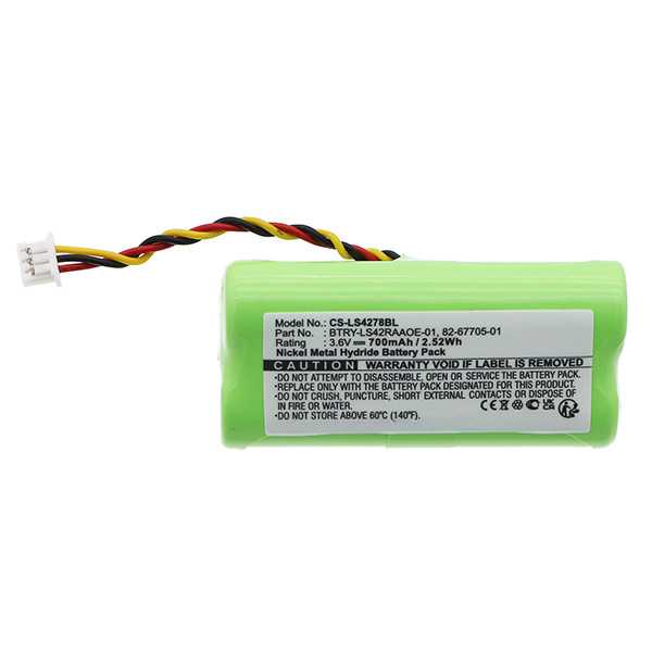 Symbol 103503 / BTRY-LS42RAA0E-01 accu (3.6 V, 700 mAh, 123accu huismerk) ASY00032 - 3
