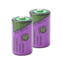 Tadiran Aanbieding: 2 x Tadiran SL-750 / SL-750S / 1/2AA batterij (3.6 V, 1100 mAh, Li-SOCl2)  ATA00067