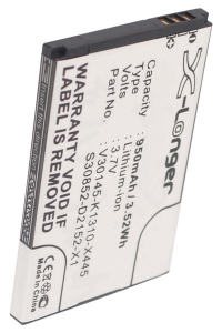 Telekom 4250366817255 / S30852-D2152-X1 accu (950 mAh, 123accu huismerk)  ATE00057